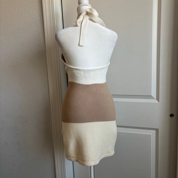 Sabo Women’s Auri Knit Dress Halter Neck Dress S Beachy Minimalist Coverup - Picture 9 of 12